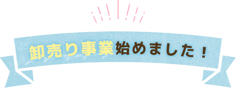 卸売り事業始めました！